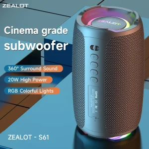Zealot-S61 Bluetooth Speaker,with IPX6 Waterproof